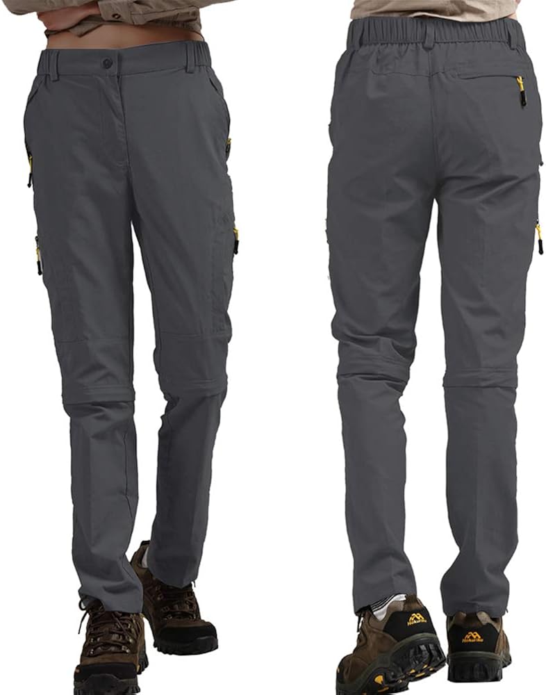Women's Hiking Pants Quick Dry Convertible Stretch Lightweight Outdoor UPF 40 Fishing Safari Travel Camping Capri Pants: Clothing