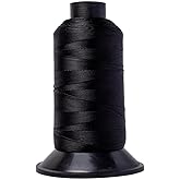 Big Kizzy Black 1400m Nylon Thread for Hair Extensions, Sew in Human Hair Weft and Wigs - Non-Slip and Comfortable Hold for H