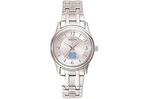 Bulova Women's North Carolina Tarheels UNC Watch Silver Circle II