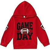 BOUTIKOME Baby Boy Girl Game Day Hoodie Sweatshirt Kids Football Outfit Sunday Sport Fans Pullover Long Sleeve Crewneck Tops