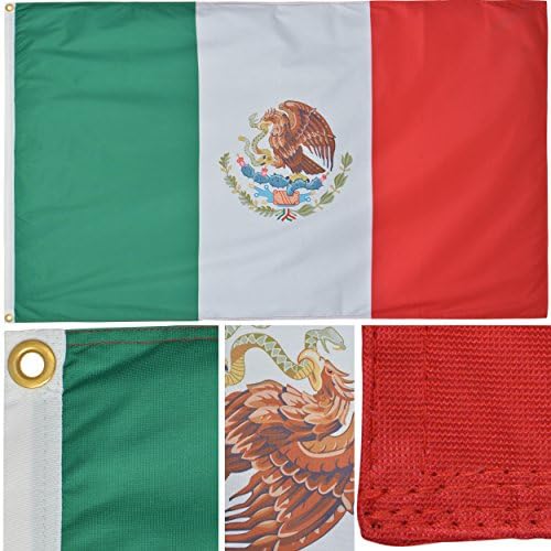 Mexico 3x5 Ft 130g Premium Polyester Outdoor Double Sided Mexican Flag