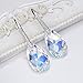 EleQueen 925 Sterling Silver CZ Teardrop Shepherd Hook Dangle Earrings Iridescent Aurora Borealis AB