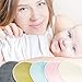 Washable Organic Nursing Pads – Hypoallergenic, Leak Proof Reusable Bamboo Pads For Nursing Moms With Washing Bag, Pink Rubber Reminder Bracelet – Breastfeeding Essential – 10 Count