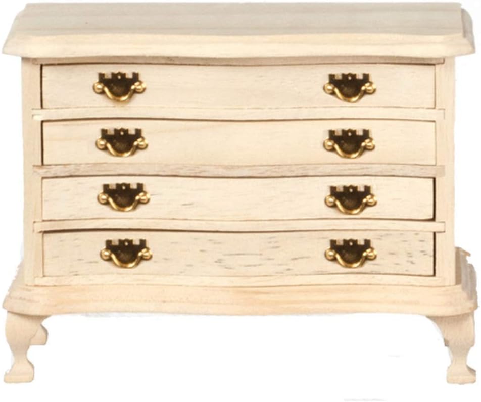 Melody Jane Dolls House Unfinished Chest Of Drawers Bare Wood Miniature Bedroom Furniture Amazon Co Uk Toys Games