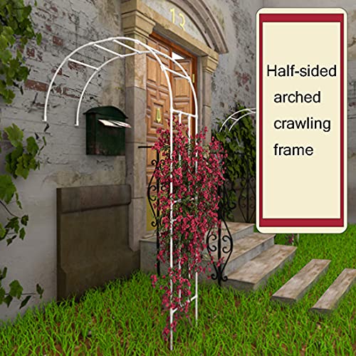 LZPQ Rosenbogen Halbrund, Pflanzbogen (hoch:240cm), Für Kletterrosen, Eisen, Halbbogen, Rankgitter Aus… – Bild 4