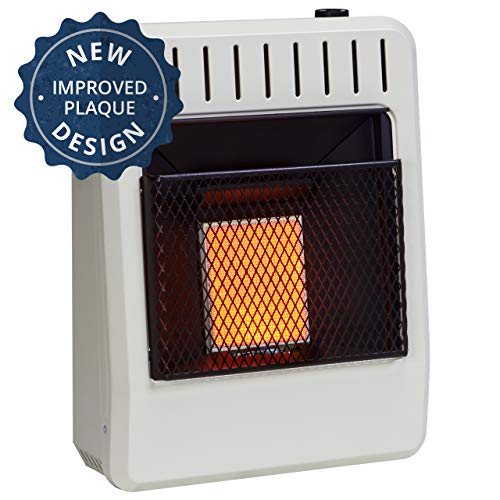Avenger FDT1IRA Dual Fuel Ventless Infrared Gas Space Heater, 10K BTU, White