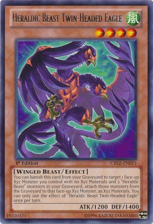 Yu-Gi-Oh! - Heraldic Beast Twin-Headed Eagle (CBLZ-EN015) - Cosmo Blazer - 1st Edition - Rare