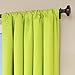ECLIPSE Kendall Modern Blackout Thermal Rod Pocket Window Curtain for Bedroom or Living Room (1 Panel), 42 X 63, Lime