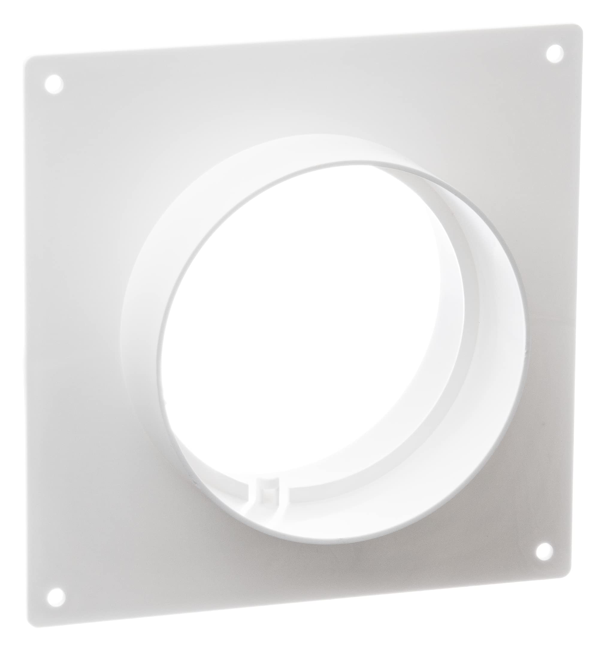LIRAST Ø 125mm / 5 inch Ventilation Wall Flange - Round Plastic Ducting - Duct Pipe Connector Plate, White
