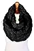BASICO Winter Chunky Knitted Infinity Scarf for Women Warm Circle Cable Loop Black Scarf