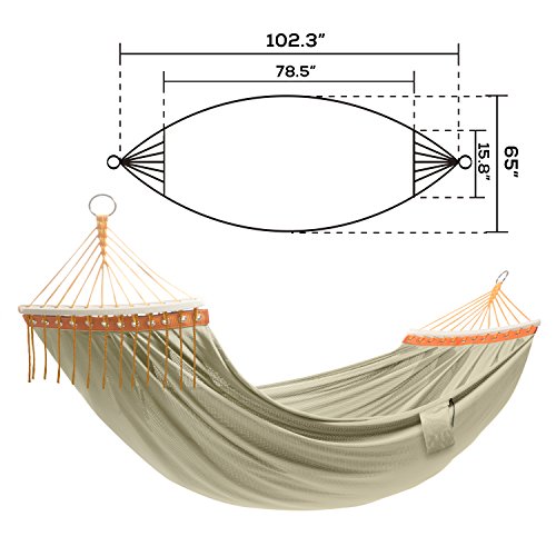 image for TOURIT Lightweight Portable Hammock Double Camping Hammock Tree Straps