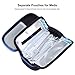 Parateck Oxford Fabric Medical Travel Cooler Bag Insulin Cooling Case with 2 Ice Packs for Diabetics Medication Cool (Black)