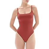 Popilush Tank Top Bodysuits for Women Double Lined Tops Sleeveless Thong Body Suits CloudSense