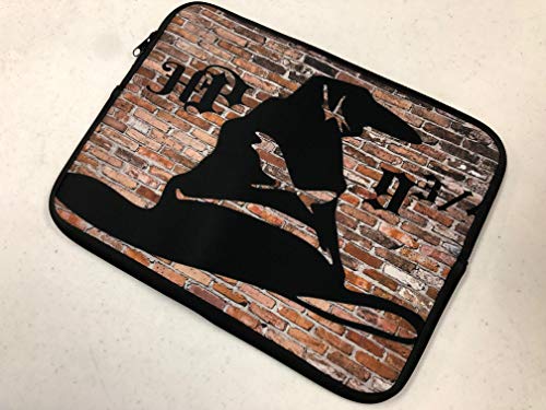 Neoprene Zippered Laptop Sleeve Bag 11x14 inch for MacBook or Other Laptops (Wizard Hat 9 3/4)