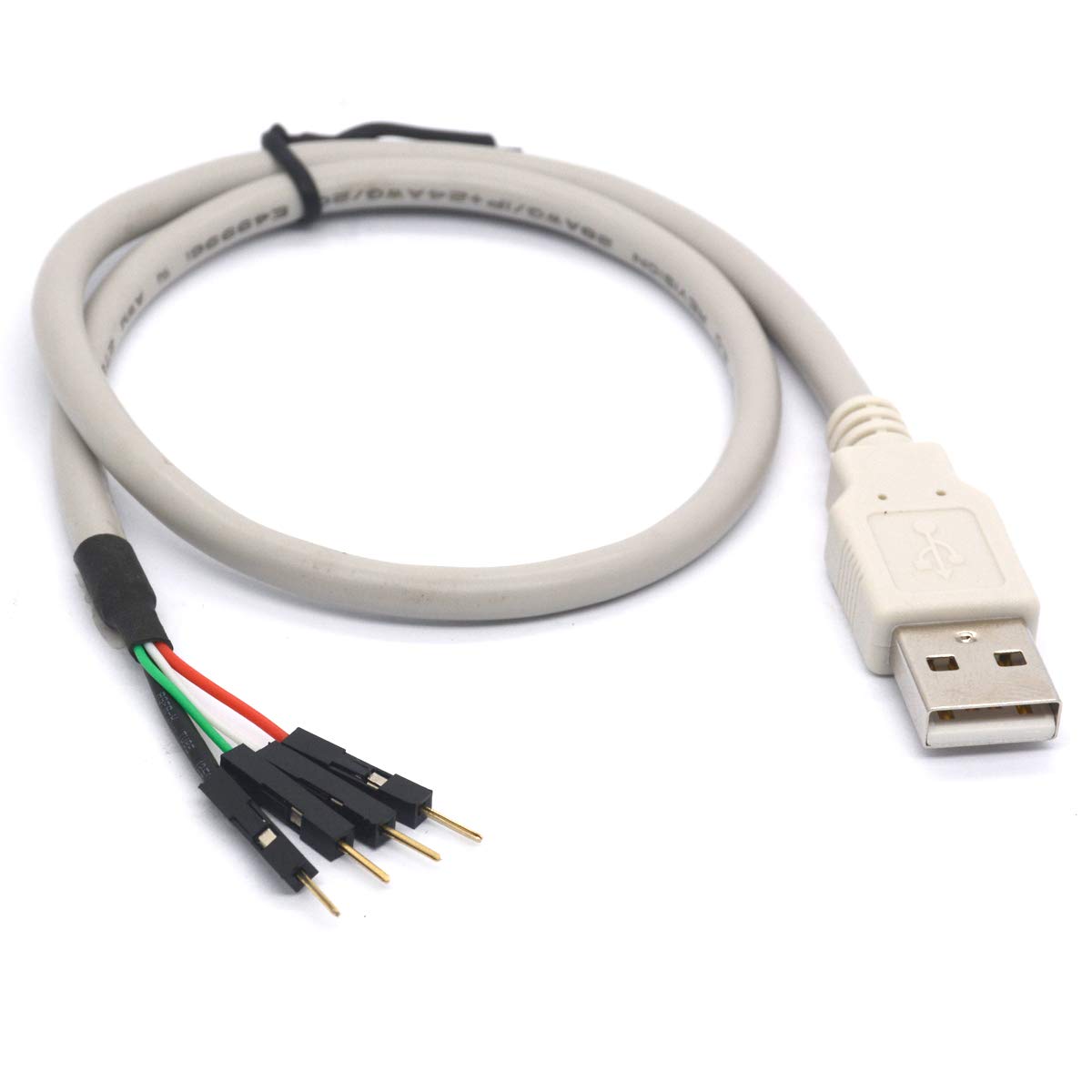 Tomost USB 2.0 to 2.54mm Header Pin Cable Cord Breadaway - USB 2.0 Type A Male to 4 Pin 2.54 mm Male Adapter