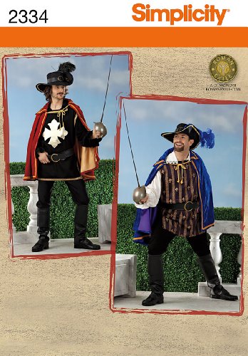 Simplicity Sewing Pattern 2334 Men's Costumes, AA (XS-S-M)