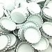 IGOGO 100 PCS Crown Bottle Caps Double Both Sided Colors Craft Linerless 2 Sided White