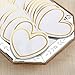 Kate Aspen Heart Shaped Cards for Wish JAR (Set of 50) Accessory, One Size, White, Gold
