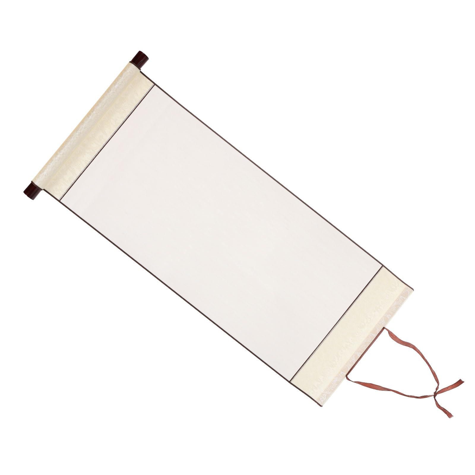 PATIKIL 31x12 Inch Xuan Paper Scroll, Silk Half Raw Ripe Blank Hanging Xuan Paper Chinese Calligraphy Practice Roll for Art Painting Home Decor, White