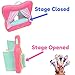 Finger Puppet Theater Stage by Better Line - Set Includes 6 Finger Family Puppets - Portable Plush Finger Puppet Theater is The Best Preschool Kids (Pink)
