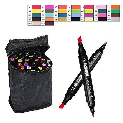 Alimao Touchfive 30Colors 2019 New Pen Marker Set Dual Fashion Boutique Head Sketch Markers Brush Pen Special sale Black - Thumbnail 2
