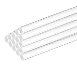 MECCANIXITY 15 Pcs Acrylic Round Rods 9/32" x