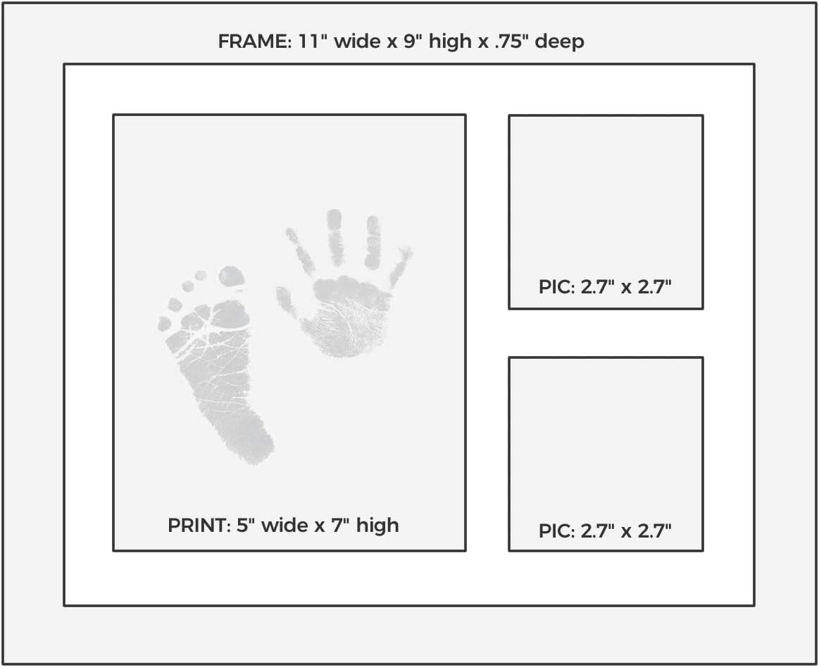 Paw Print Kit, Footprint Handprint kit, DIY Paw Print Frame Kit - Safe, Non-Toxic Ink & Clay for 3D Cat & Dog Pawprint Keepsake, Personalized Memorial & Holiday Gift, No-Mess Photo Display Frame