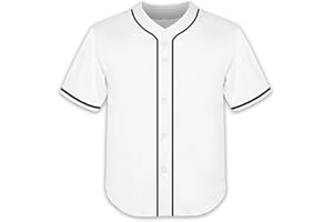 SLVRIOG Kids Baseball Jersey Toddler Custom Softball Jersey for Boy Girl Plain Practice Shirt Youth Sports Button Down T-Shirts 3-20Y