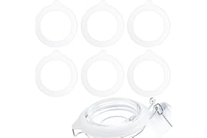 KINBOM 6pcs Silicone Replacement Gaskets, Silicone Sealing Ring Jar Rubber Seals for Storage Jars Glass Sealed Canning Jars (