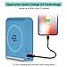 [Qi Wireless Charger + Qualcomm QC3.0 Power Bank] CVIDA 10000mAh Wireless Power Bank 3-Port Portable Charger External Battery Pack with USB-C In & Out for iPhone 8/8 Plus, iPhone X, Galaxy S8 (Blue)