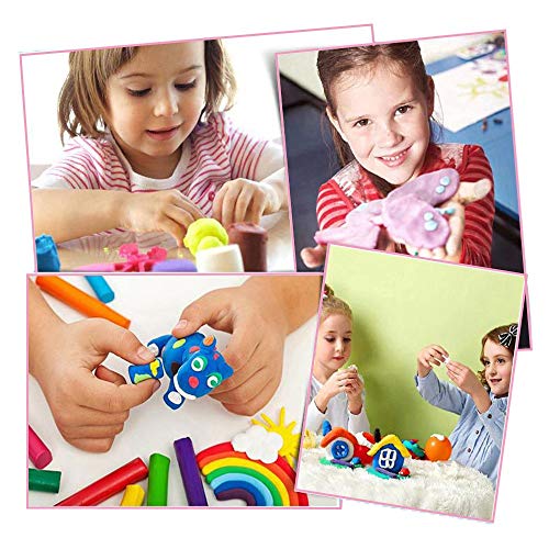 iFergoo 24 Colors Air Dry Clay, Magic Clay Artist Studio Toy, No-Toxic Modeling Clay & Dough, Creative Art DIY Crafts, Gift for Kids (24 Colors Modeling Clay)