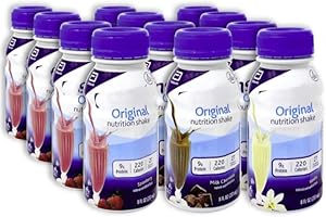 GENERIC Essential Assortment | Original Nutrition Shake | Meal Replacement Shake | Variety Pack of Vanilla, Chocolate, Strawberry | 8 fl oz Bottle, 12 Pack