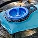 Aquatic Way Hydration Bladder Water Reservoir for Bicycling Hiking Camping Backpack. BPA Free. Easy Clean Large Opening, Quick Release Insulated Tube with Shutoff Valve (Blue-A Clean Kit)