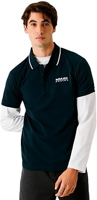 Polo masculino com logótipo, azul (Dulwich Blue), M