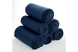 Special SG Glory Fleece Throw Blankets Bulk Fleece Blankets Solid Wholesale Lightweight Warm Soft for Pet Bed Sofa Couch Office Wedding Gifts Travel Seasons (Navy, Pack of 6-50x60 Inches)