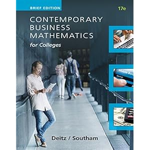 Contemporary Business Mathematics for Colleges, Brief Course