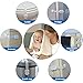 Baby Safety Locks, Child Proof Cabinets, Drawers, Appliances, Toilet, Fridge Oven, Tools Not Required, Uses 3M Adhesive Adjustable Strap Latch System 6 Pack (White)