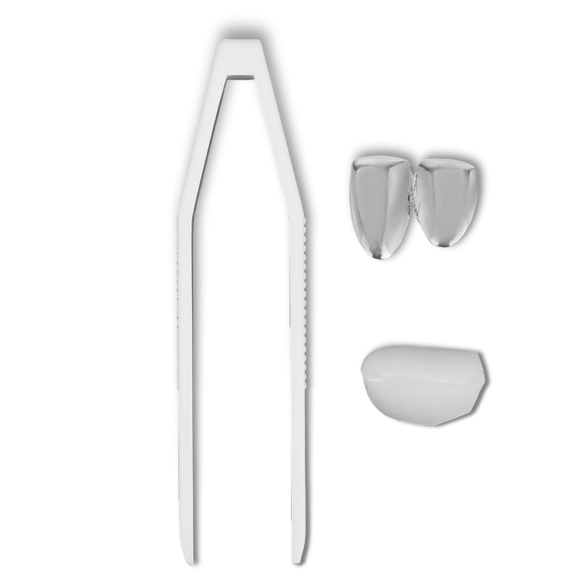 Gold Teeth, Silver Teeth, Plating Teeth Brace, Hip Hop Style, For Men Women, Removable Hip Hop Grills for Your Teeth, Metal Teeth (Silver)