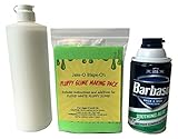 Fluffy Slime Making Kit. Bundle is a slime kit and Includes Lakeshore School Glue, Barbasol Shave Cream and Jake-O Blape-O's Slime Making Pack