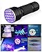 The Wolf Moon®21 LED UV Light 395nm Ultraviolet Flashlight Blacklight to Authenticate Currency