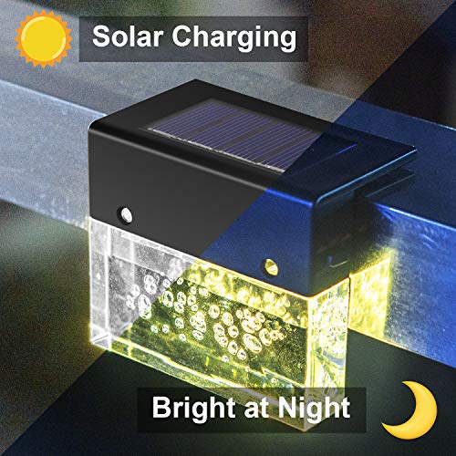 Solar Deck Lights,（6 Pack）Led Solar Fence Lights,Solar Step Lights Outdoor Waterproof,Fence, Railing ,Patio Garden, Step,2 Lighting Modes,Warm White/Color Changing
