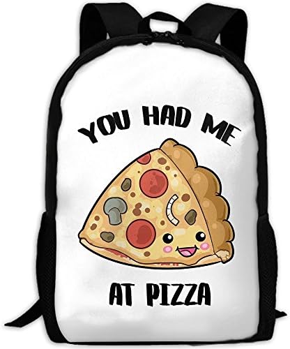 Adult Shoulder Bag Boy's Backpacks Girl's Satchel Schoolbags Traveling Bags You Had Me At Pizza Print
