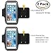 [2 Pack] Armband, MaxTeck Premium Sports Armband Jogging Exercise Cycle Arms Package with Key Holder for iPhone 6S, 6S Plus, 5S,SE, Samsung S7 Edge, S6 ,HTC LG Sony - Black
