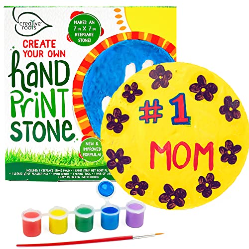 Creative Roots Create Your Own Handprint Stone, Arts and Crafts, Kids