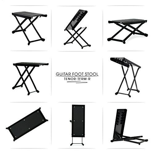 TENOR TFRMR Professional Metal Guitar Foot Rest, Sturdy Guitar Foot