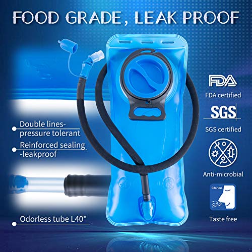 Hydration Bladder, 2L Water Bladder Leak Proof BPA Free Water Reservoir
