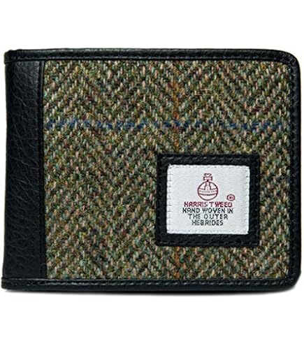 Amazon.com: Maccessori Harris Tweed Bi-fold Wallet for Men and