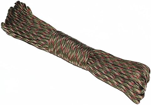 Sweetfun Survival Gear 550 Paracord Nylon Parachute Rope 100 Feet Long Camouflage