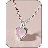 Chstarhy Minimalist Cubic Zirconia Heart Necklace Small Dainty Love Pendant 14K Gold/Silver Plated | Glitter Rhinestone Necklace with Cupid Arrow Heart Elegant Simple CZ Choker for Women