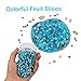 Clear Crystal Slime Mud with Fruit Slices, Soft Jelly Clay Stress Relief Toy Fluffy Slime for Girls Boys, Non Sticky DIY Putty Easy Bubble Slime with Container for Party Birthday Favor, Ocean Blue